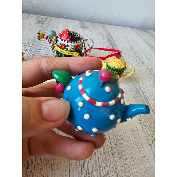 Me ink teapot as is ornament set Xmas tree - Picture 2 of 16